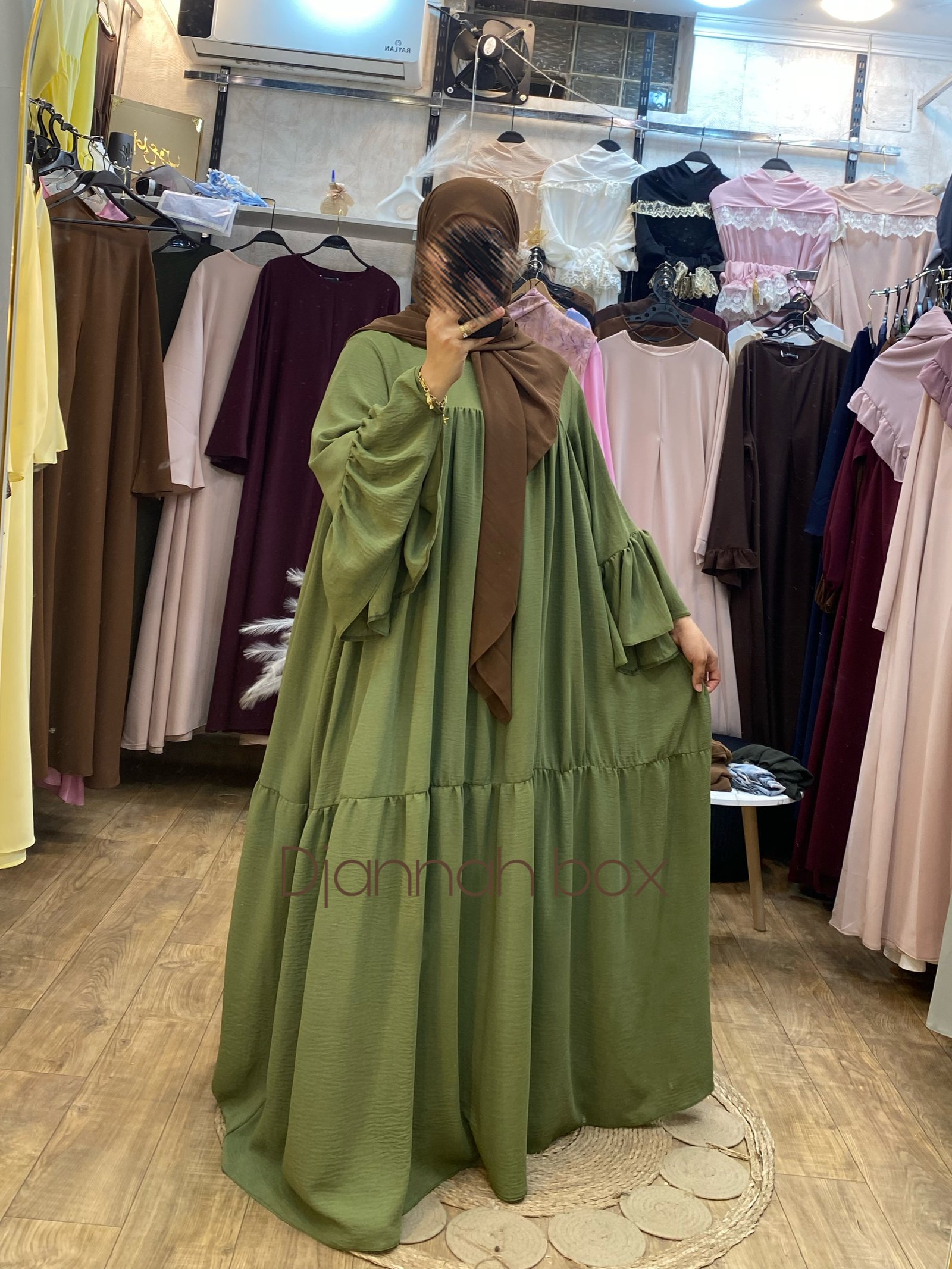 Robe hijab yasmine vert 