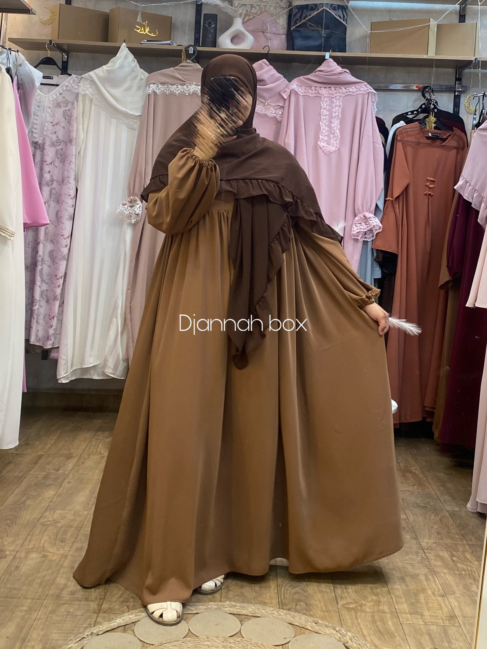 Hijab simply marron 