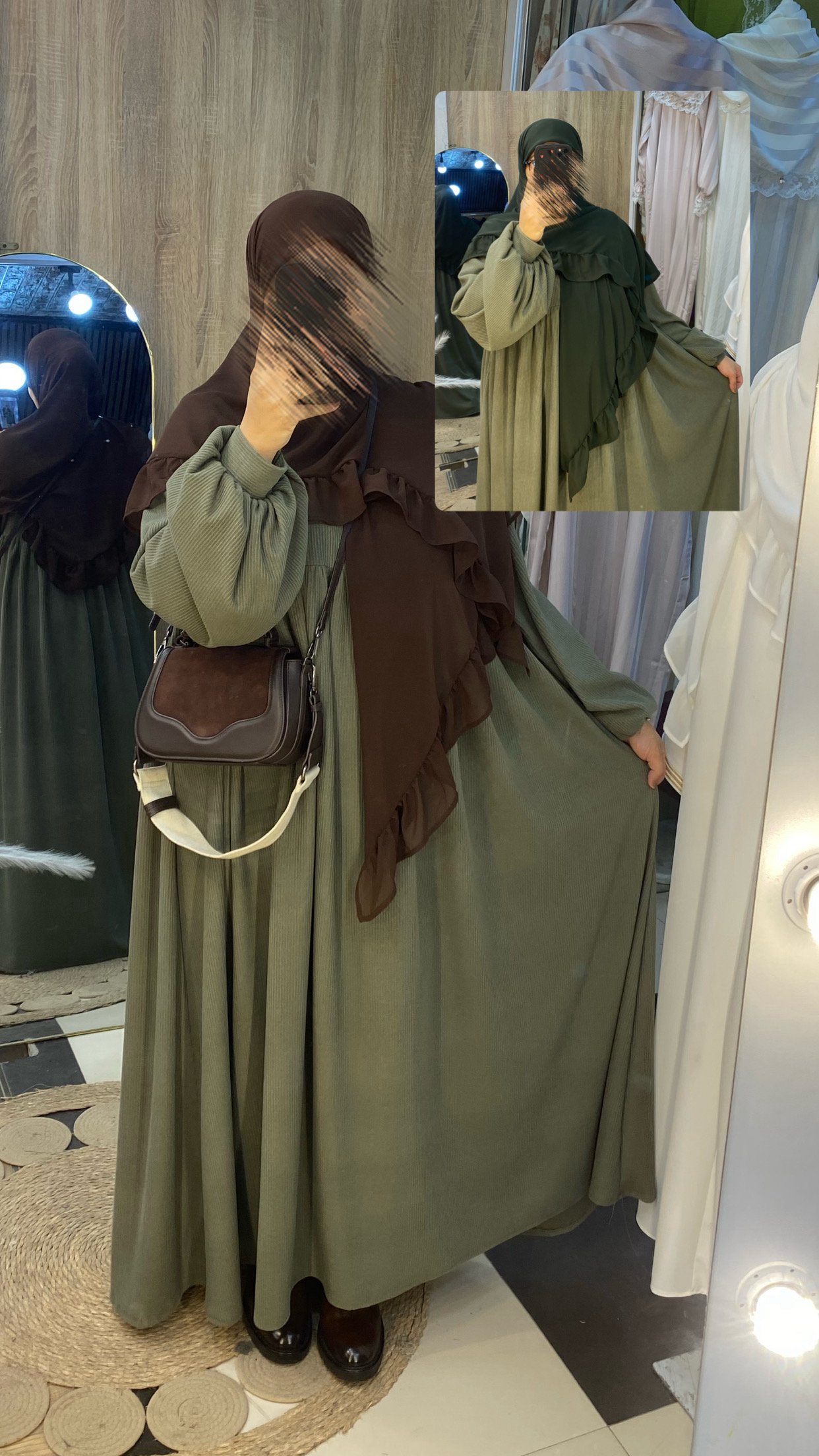 حجاب snowy green