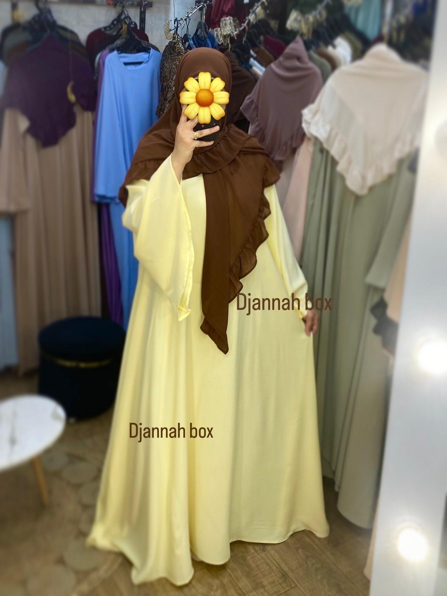 Abaya tulip jaune