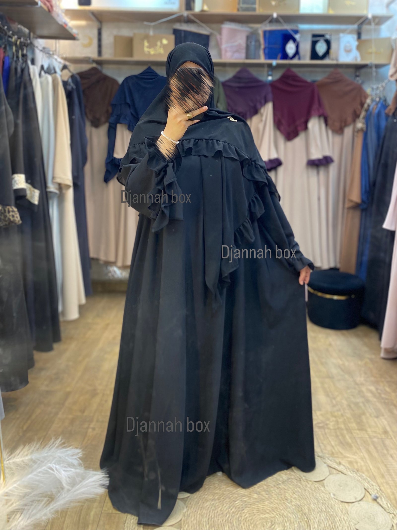 Ensemble samra noir+ foulard noir