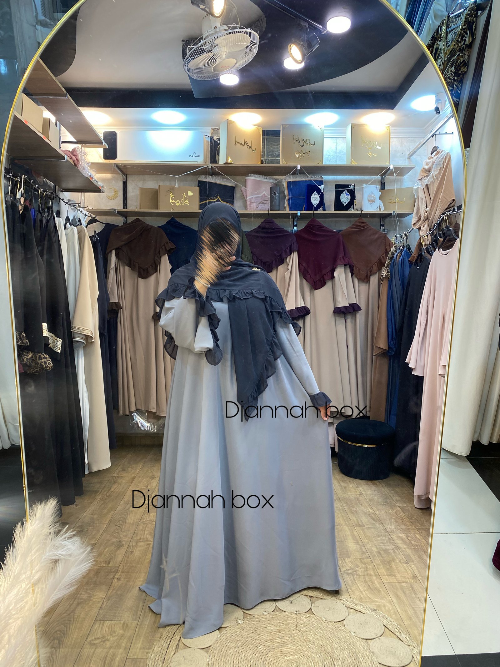 Ensemble samra gris + foulard gris foncé 
