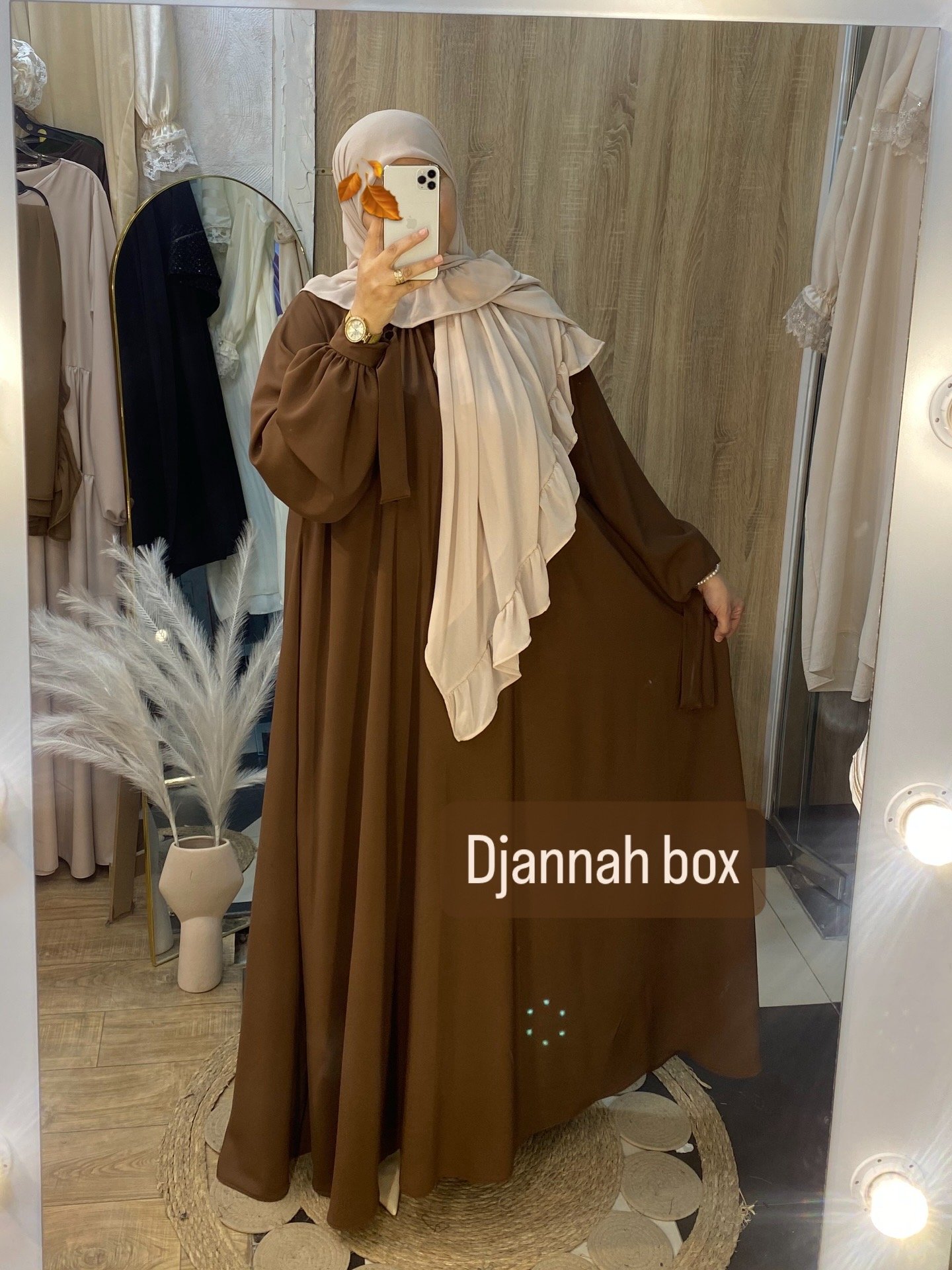 Hijab rosea marron caramel 