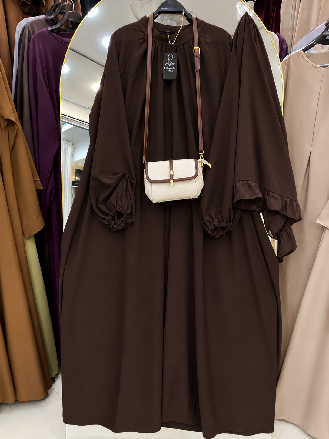 Hijab rosea marron choco