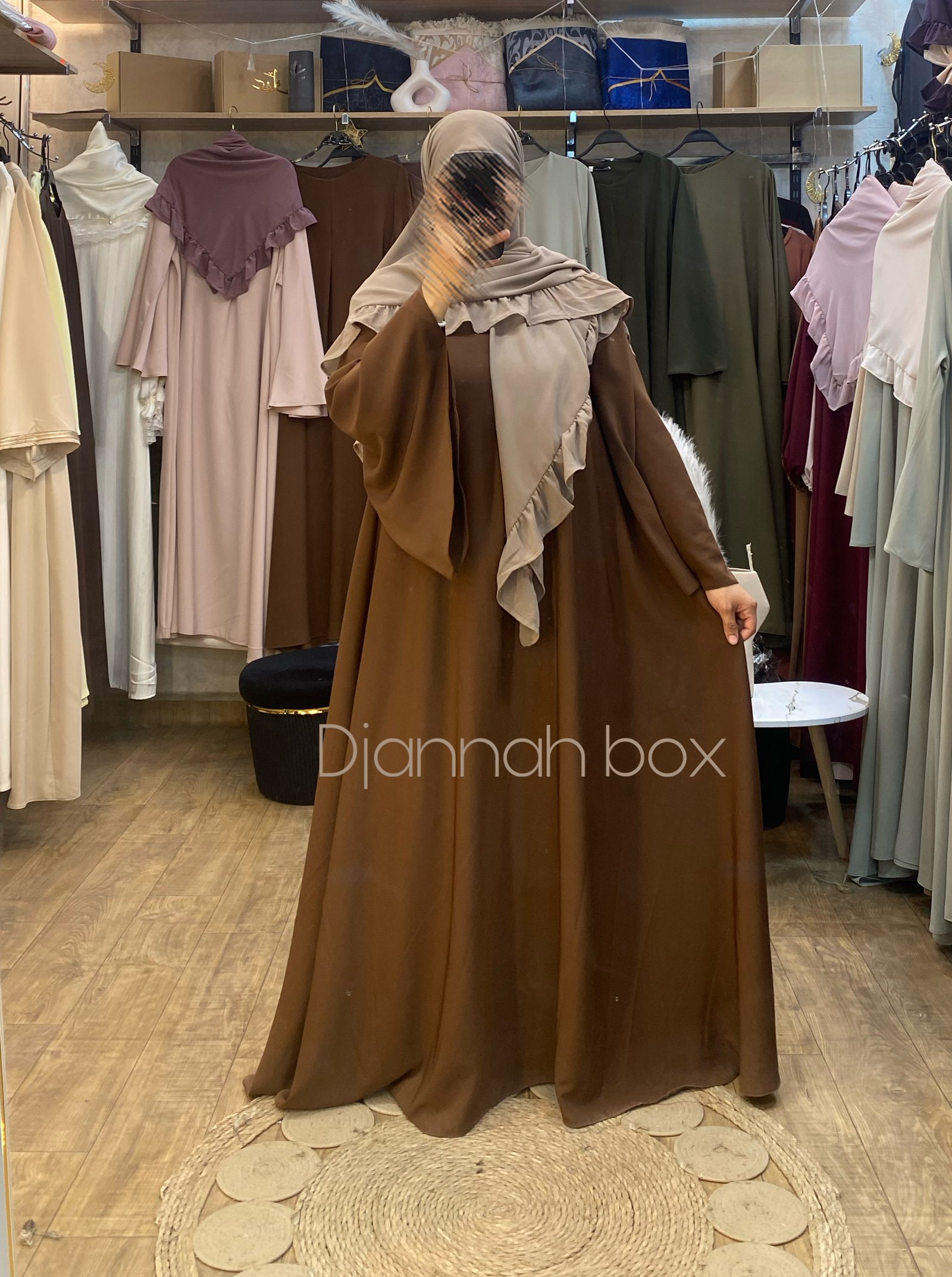 Ensemble elg marron caramel + f nude