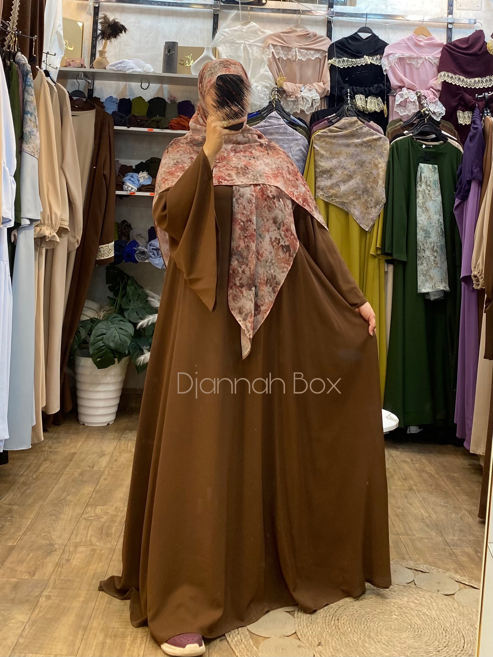 Ensblm eleg marron caramel + f marbré marron ca