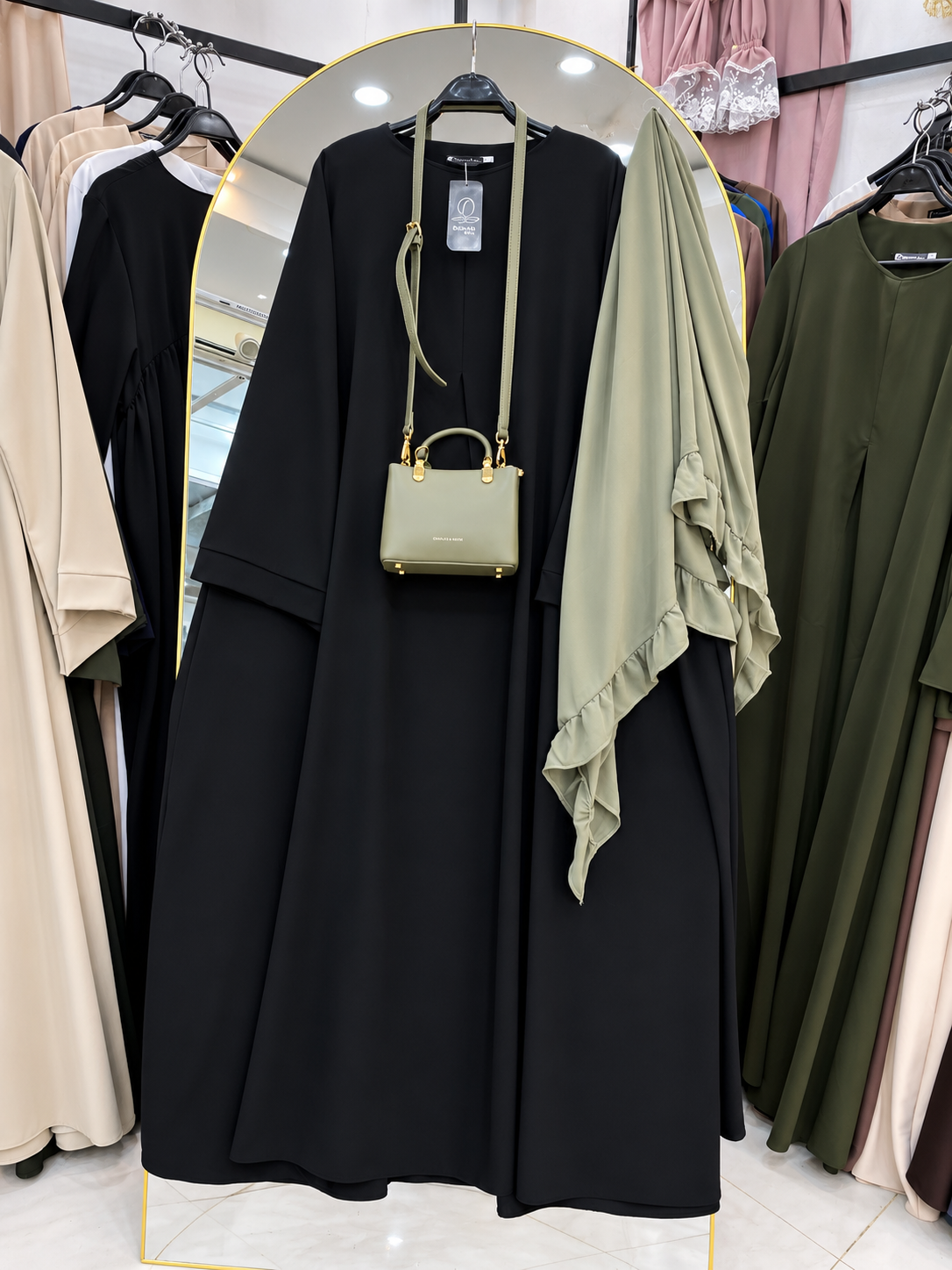 Abaya cloche noire 