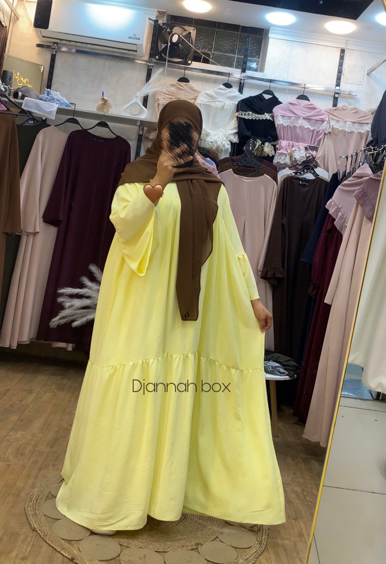 Robe hijab yasmine jaune