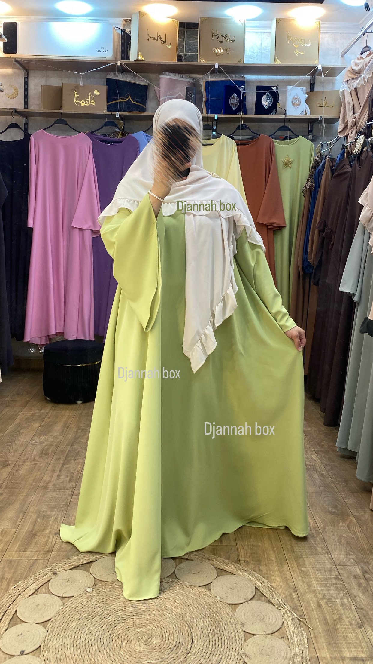 Abaya tulip vert 