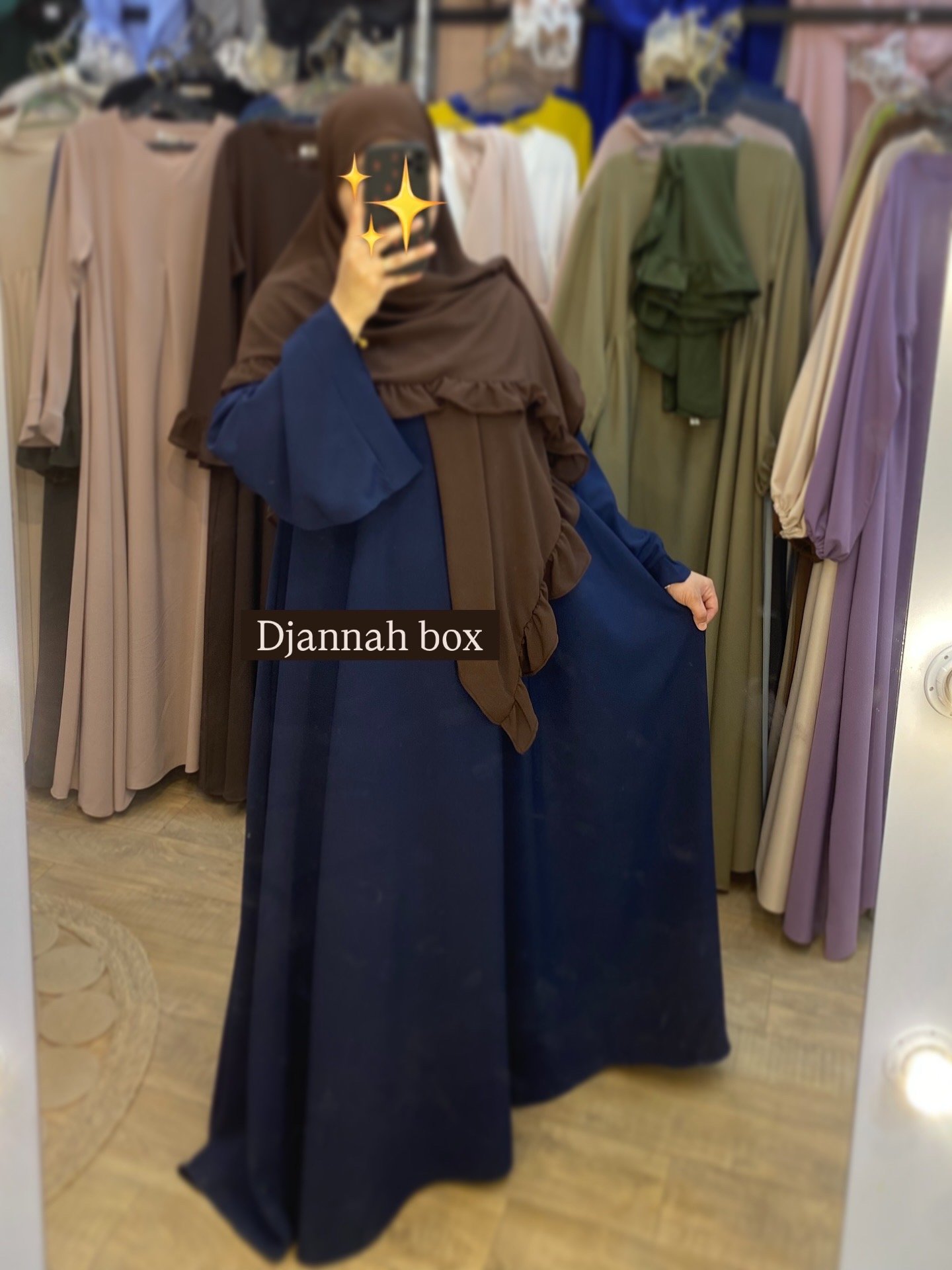 عباية كلوش bleu nuit 