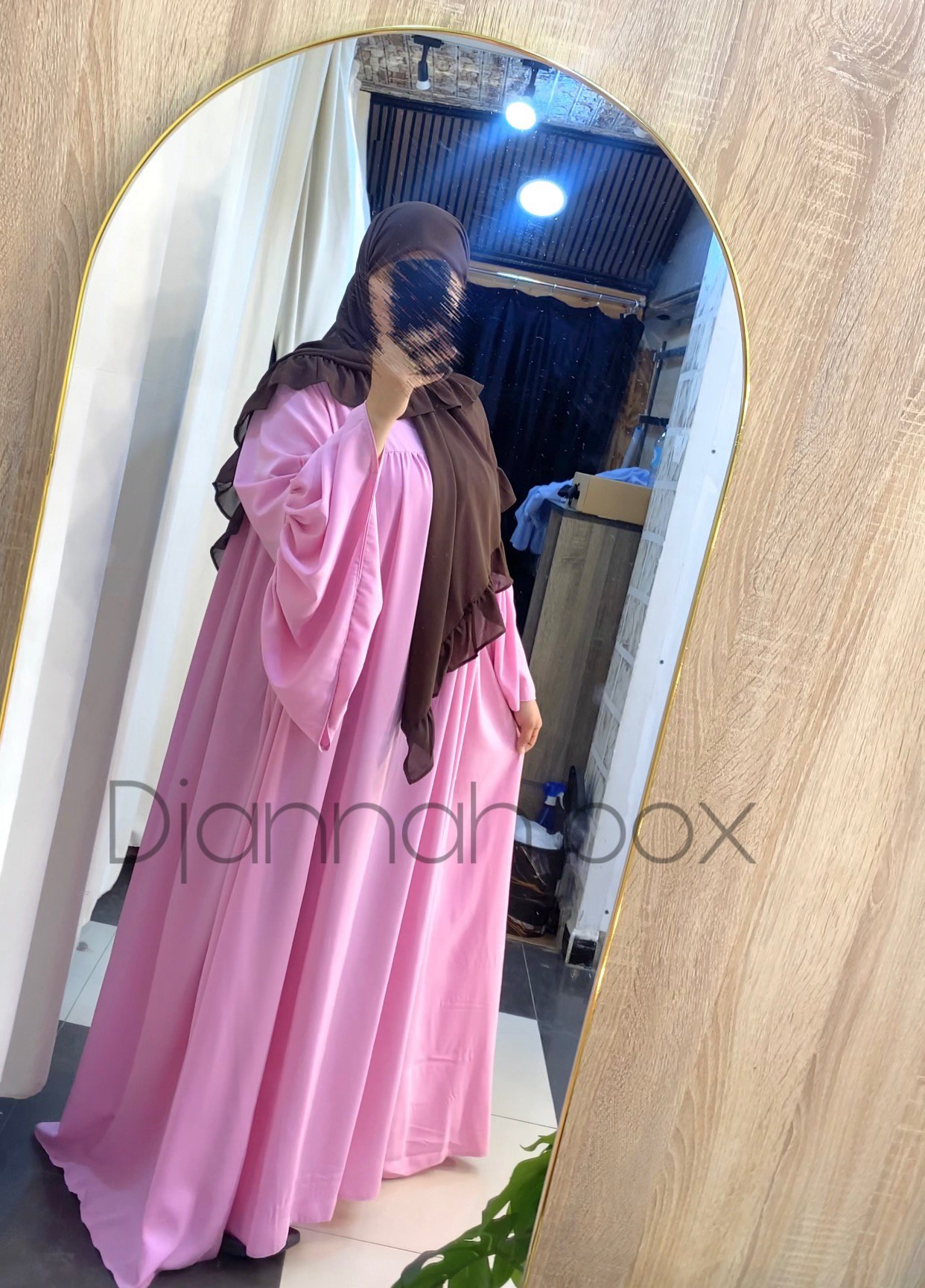Hijab papillon rose
