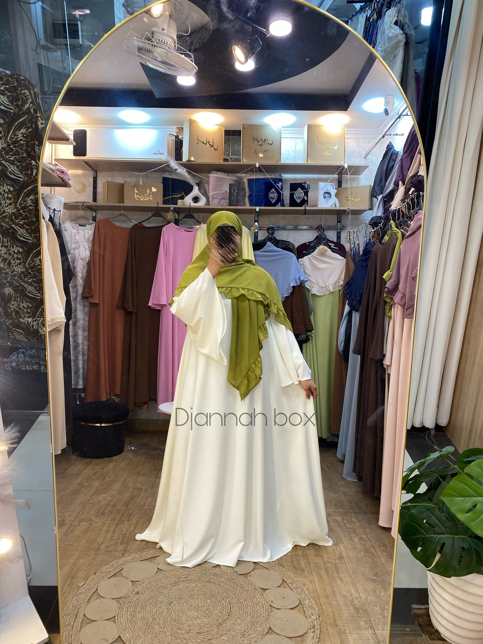 Abaya tulip blanc