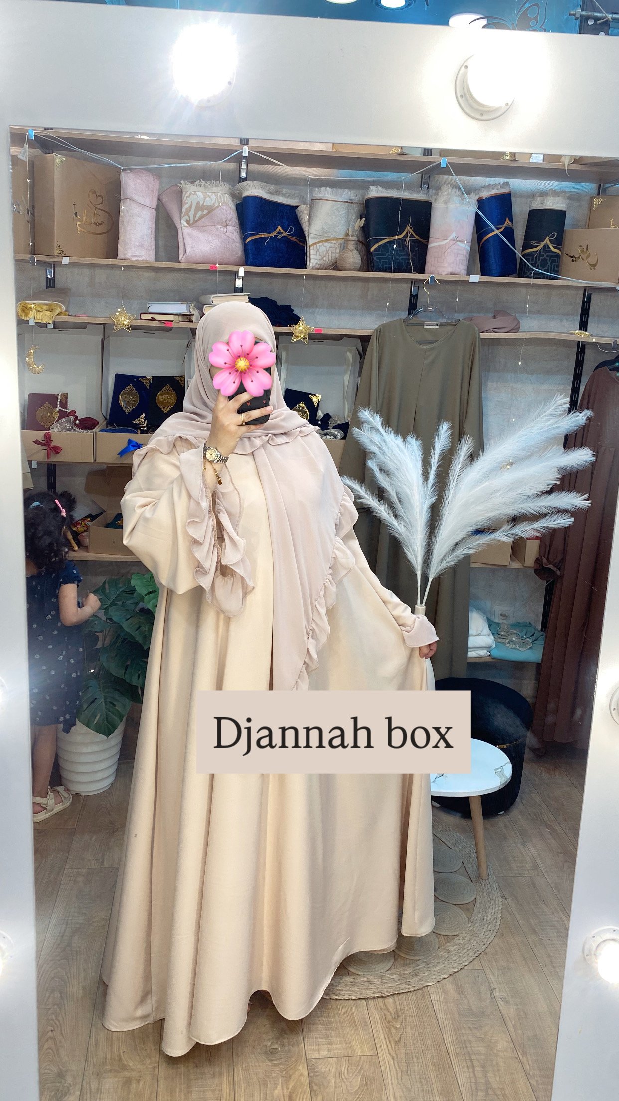 Ensemble samra biege ( abaya + foulard)