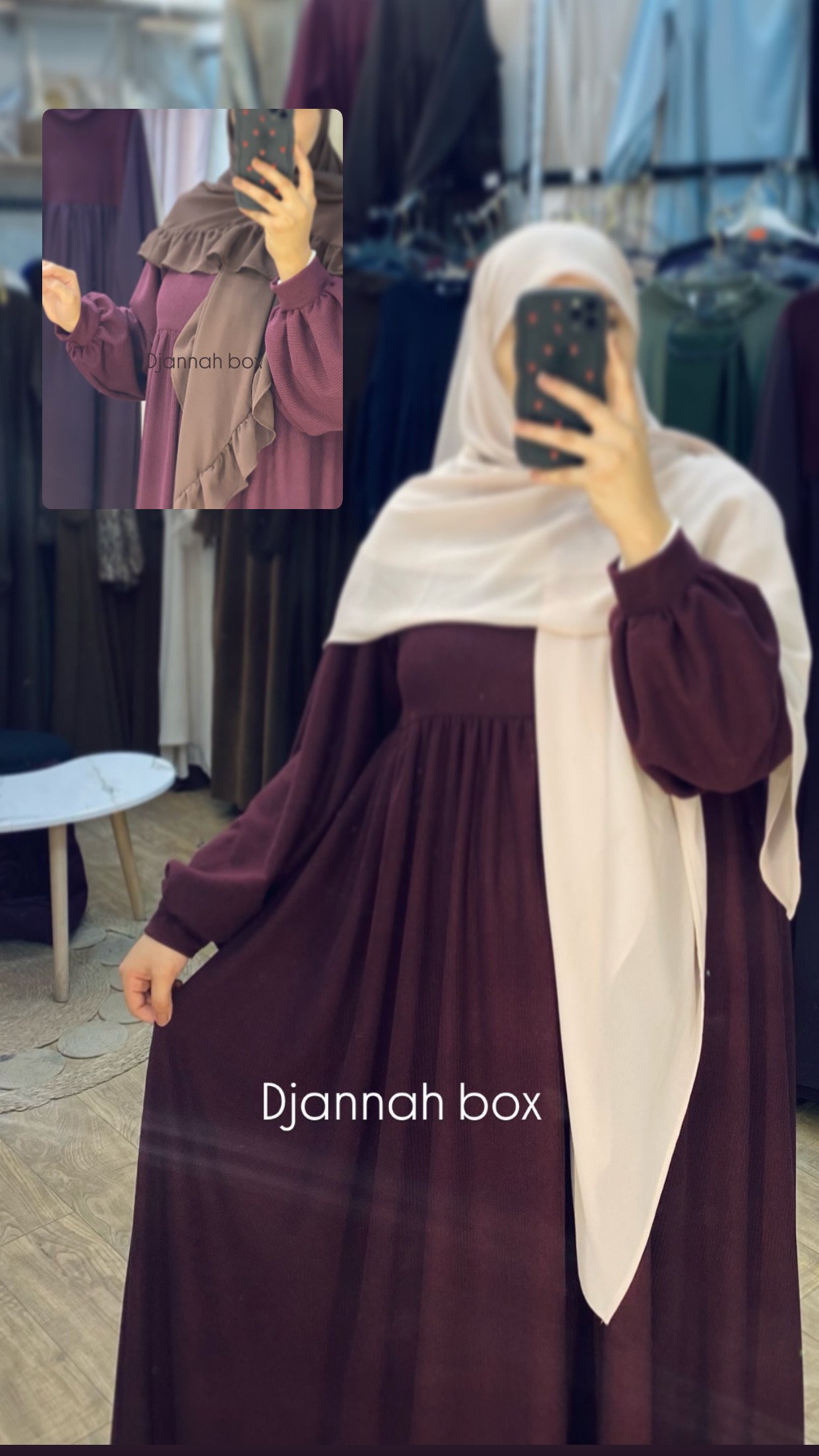 حجاب snowy burgundy 