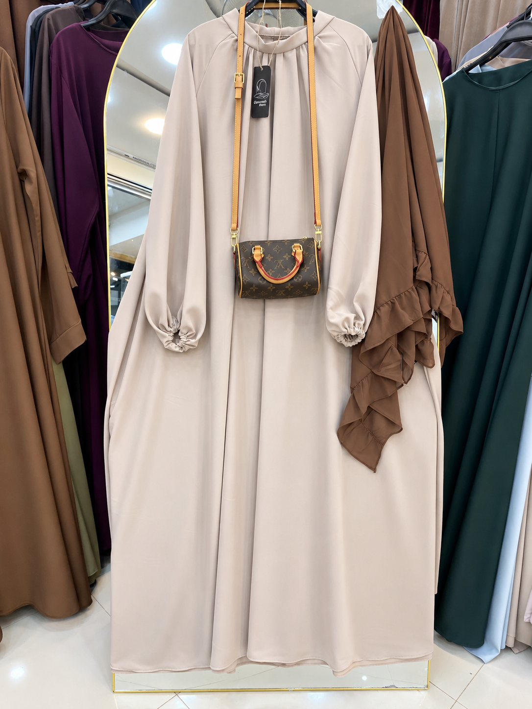 Hijab rosea Biege cappuccino 
