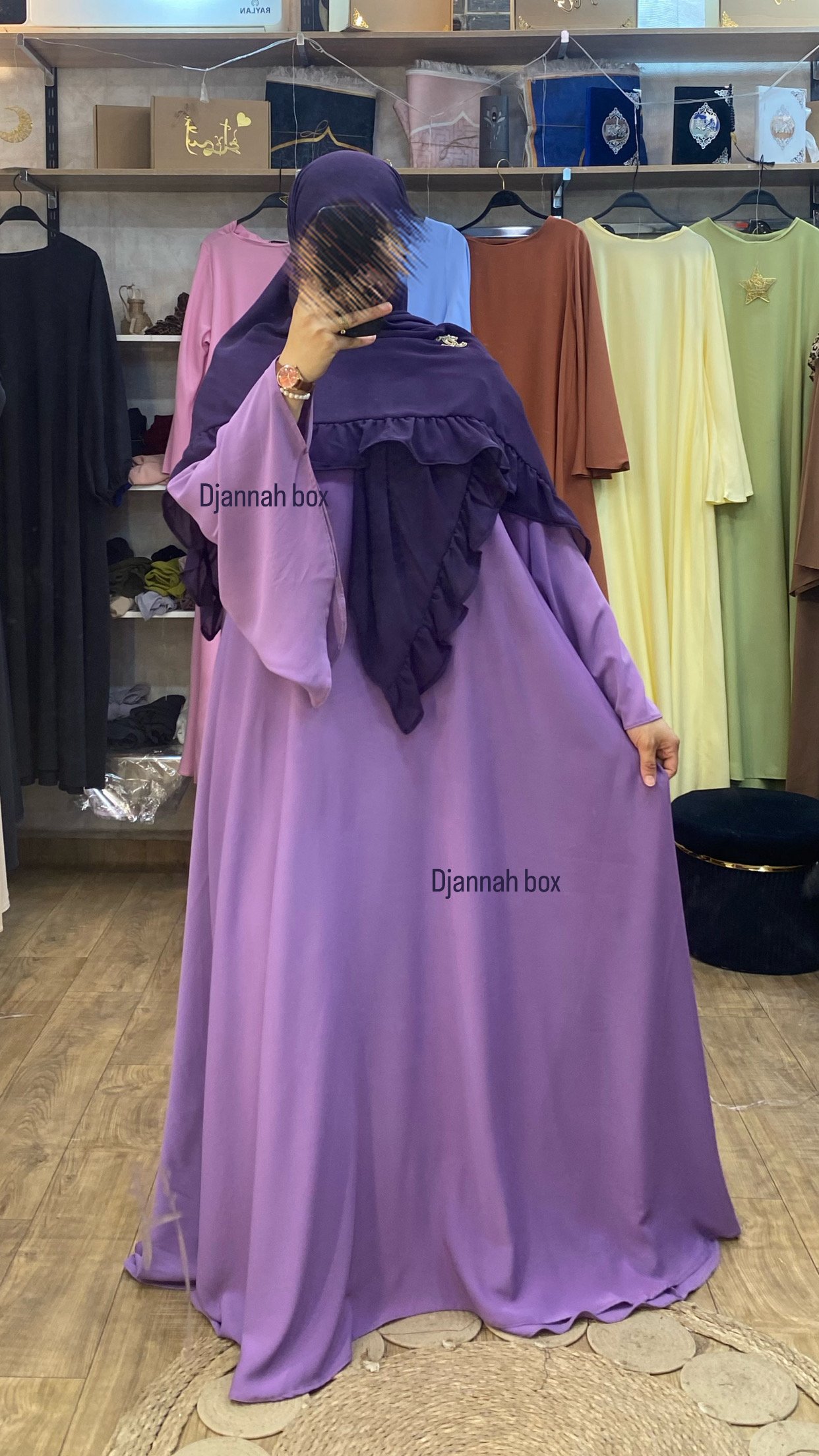 Abaya tulip mauve 