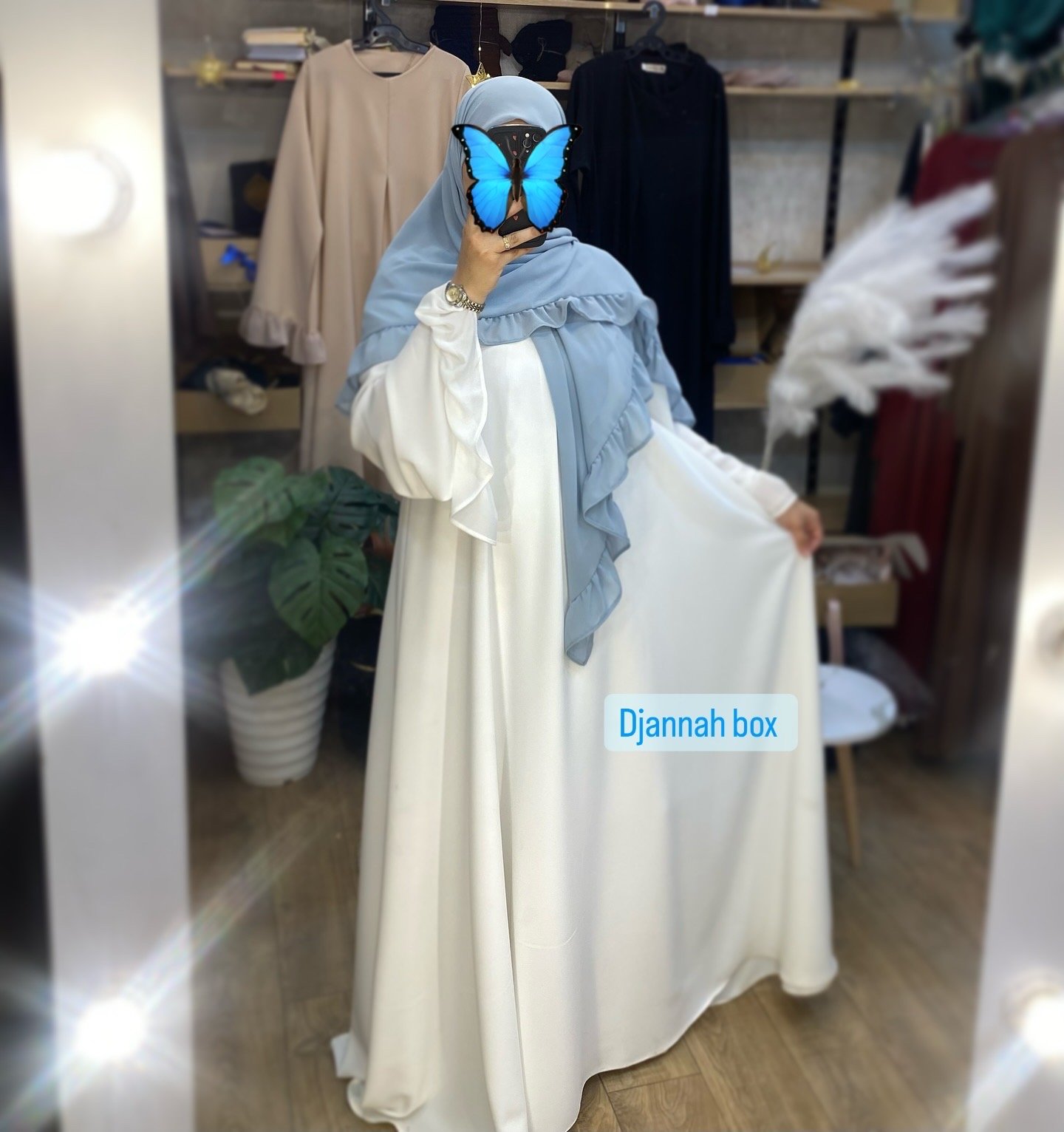 عباية سمرا white