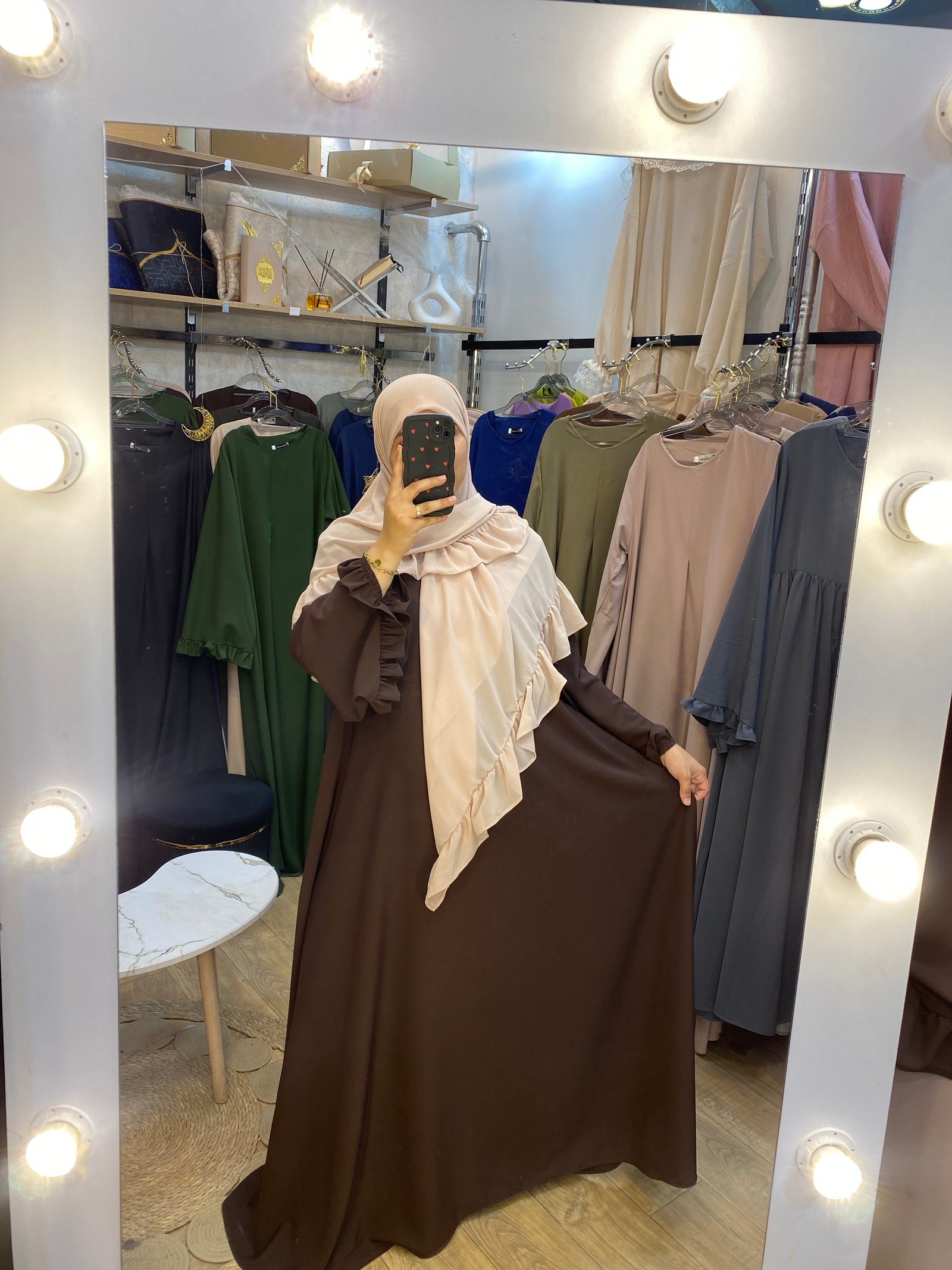 Abaya fulla marron