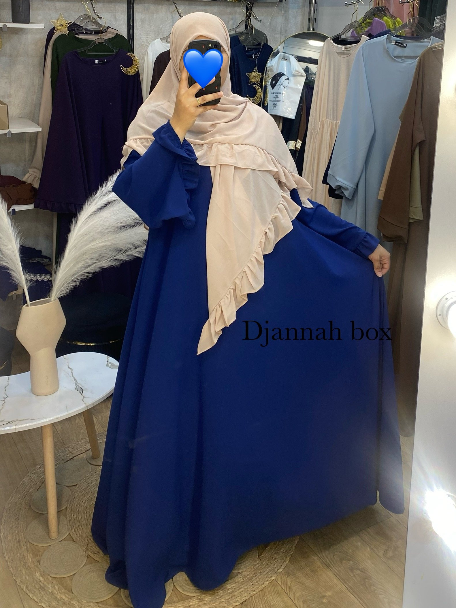 Abaya fulla bleu turquoise 