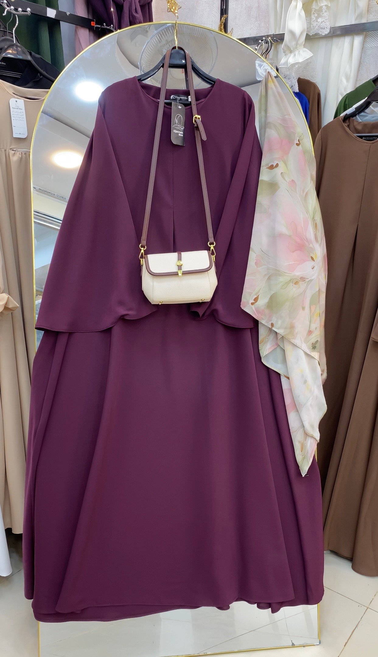 Ensmbl eleg burgandy + f imprime rose nv 