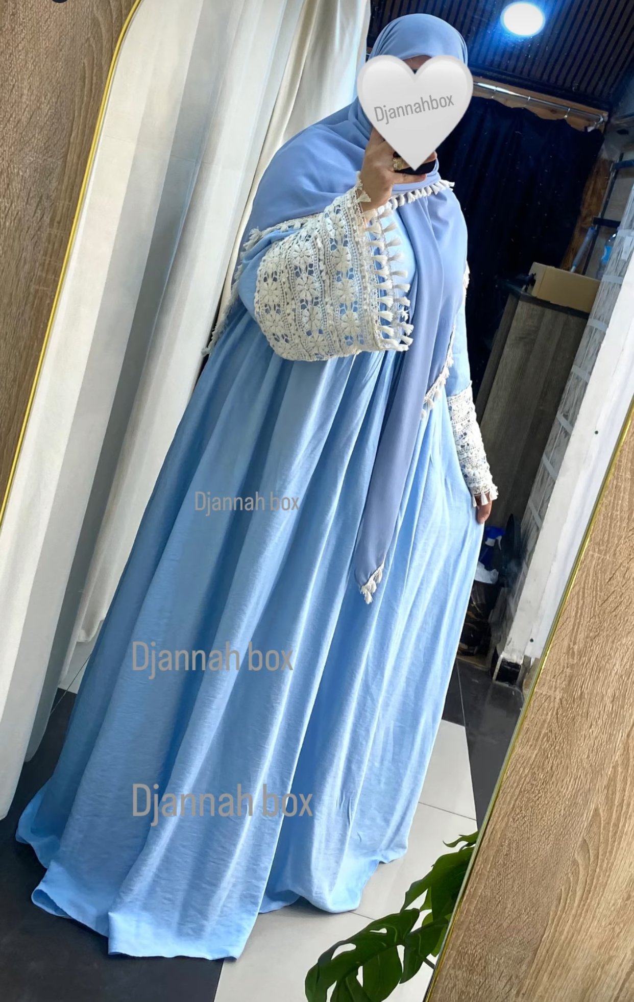 Robe lin bleu ciel